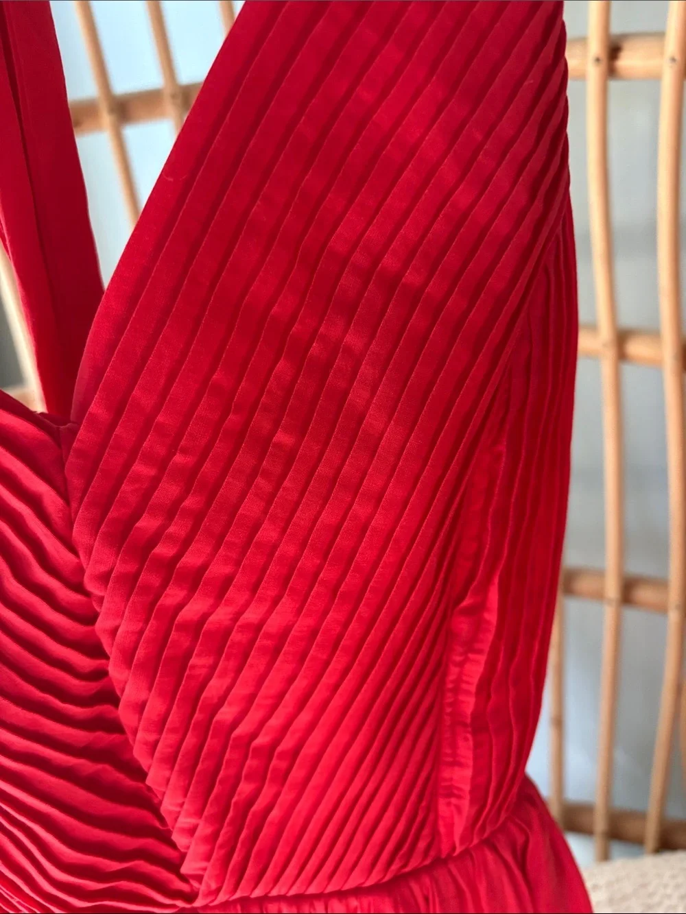 DO+BE Red/Orange Pleated Romper Dress